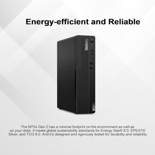 Lenovo ThinkCentre Business SFF Desktop, AMD Ryzen 5 Pro 4650G(Beat i5-10400), 16GB RAM, 256GB SSD + 1TB 3.5" HDD, Bluetooth, Wired Keyboard & Mouse, Wi-Fi, HDMI, DP, Windows 11 Pro, Black