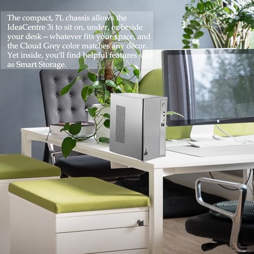 Lenovo IdeaCentre 3i Desktop Computer, 14th Intel Core i5 14400 Processor, 32GB DDR4, 2TB NVMe SSD,Wi-Fi 6, Wired Keyboard & Mouse, Windows 11 Home, HDML, Grey