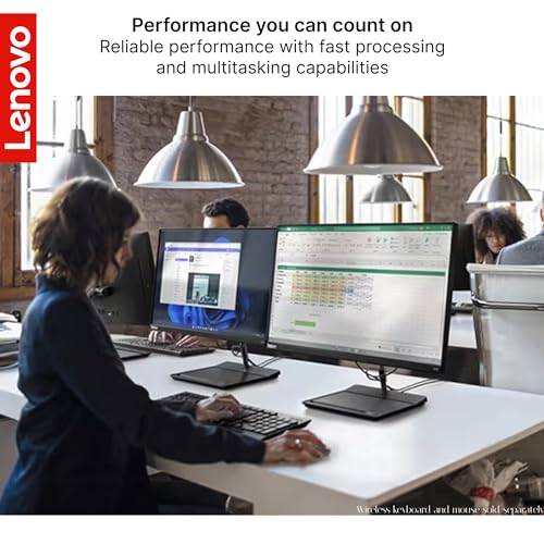 Lenovo ThinkCentre Neo 30a 23.8” FHD IPS All-in-One Desktop, Intel Core i3-1215U, 32GB RAM, 512GB SSD, Wired Keyboard & Mouse, DVD-RW, RJ-45, HDMI, Wi-Fi 6, Webcam, Windows 11 Pro, Black