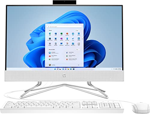 HP 2023 Newest All-in-One Desktop, 21.5" FHD Display, Intel Celeron J4025 Processor, 8GB RAM, 512GB SSD, Intel UHD Graphics 600, Wi-Fi, Bluetooth, Wired Keyboard & Mouse, Windows 11 Home in S Mode