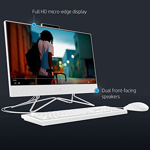 HP 2023 Newest All-in-One Desktop, 21.5" FHD Display, Intel Celeron J4025 Processor, 8GB RAM, 512GB SSD, Intel UHD Graphics 600, Wi-Fi, Bluetooth, Wired Keyboard & Mouse, Windows 11 Home in S Mode