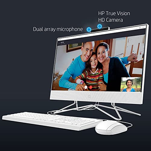 HP 2023 Newest All-in-One Desktop, 21.5" FHD Display, Intel Celeron J4025 Processor, 8GB RAM, 512GB SSD, Intel UHD Graphics 600, Wi-Fi, Bluetooth, Wired Keyboard & Mouse, Windows 11 Home in S Mode