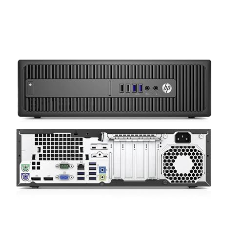 HP ProDesk 600G2 SFF Desktop Computer PC, i5-6500, 24“ FUlLL HD Monitor,16GB RAM, 256GB SSD, 1TB HDD, WiFi, Bluetooth, Win10 Pro (Renewed)