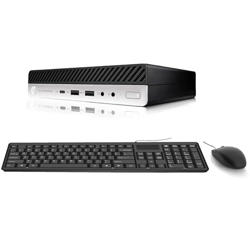 HP EliteDesk 800 G5 Mini PC Desktop Computer, Intel 6-Core i5-9500T, 32GB DDR4 RAM, 512GB NVMe M.2 SSD, USB Type C, Wi-Fi, Displayport, 4K Support, Windows 11 Pro (Renewed)