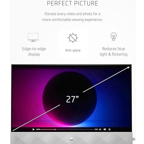 HP Pavilion 27" QHD All-in-One, Intel Core i7-13700T (Beats Intel i9-12900K), NVIDIA GeForce RTX 3050, 64GB RAM, 2TB PCIe SSD, IR Camera, Wireless KB & Mouse, HDMI, Wi-Fi 6, Windows 11 Pro, White