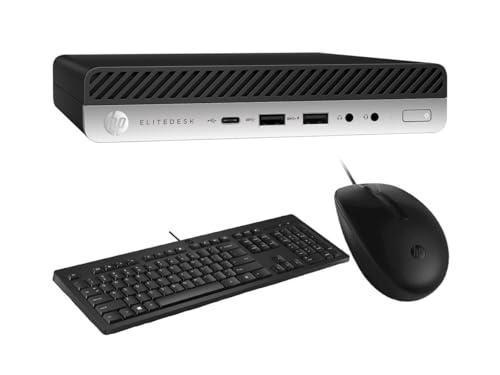 HP EliteDesk 800 G5 Mini PC Desktop Computer, Intel 9th Core i5-9500T @3.7 GHz, 32GB RAM, 1TB SSD, HDMI, Displayport, USB Type-C, Windows 11 Pro (Renewed)