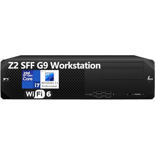 HP Z2 SFF G9 Workstation Small Form Factor Business Desktop Computer, 13th Gen Intel 14-Core i7-13700, 16GB DDR5 RAM, 1TB PCIe SSD, DVDRW, WiFi 6, Bluetooth, Keyboard & Mouse, Windows 11 Pro, Tilsiy