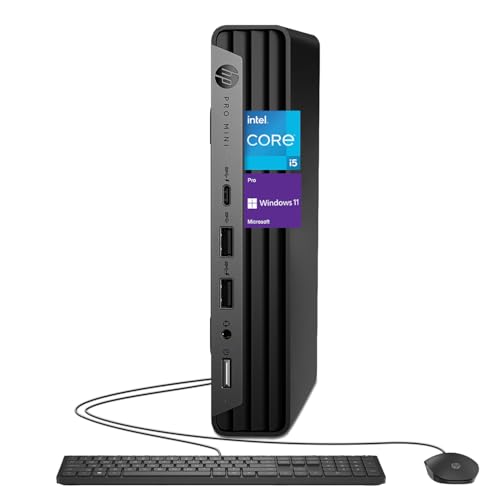 HP Newest 13th Gen ProDesk 400 G9 Mini Business Desktop, Intel i5-13500T(Beat i7-12700), 16GB RAM, 256GB PCIe SSD, Wi-Fi 6, HDMI, Type-C, DP, Support 2-Monitor 4K, Wired KB and Mouse, Windows 11 Pro