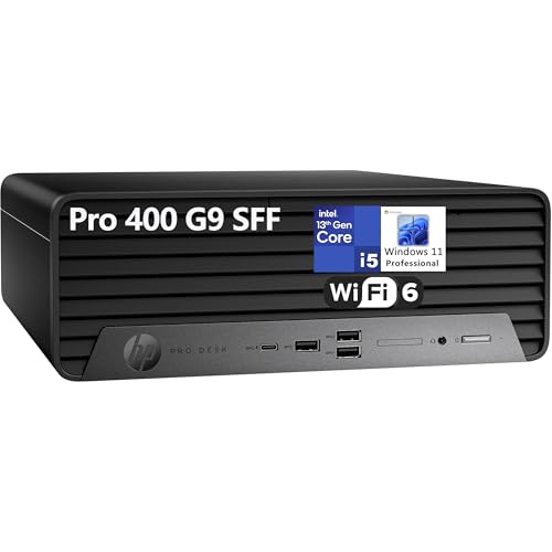 HP Pro 400 G9 SFF Small Form Factor Business Desktop Computer, 13th Gen Intel 14-Core i5-13500 (Beat i7-12700), 16GB DDR4 RAM, 256GB PCIe SSD, WiFi 6, Keyboard and Mouse, Windows 11 Pro, AZ-XUT