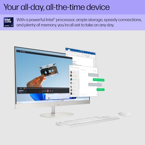 HP Newest 27 Ultra 7 Touchscreen Business All-in-One Desktop, 27" FHD Touchscreen, Intel Core Ultra 7 155U (Beats Intel i7-1355U), 32GB DDR5 RAM, 2TB SSD, Wireless KB & Mouse, Wi-Fi 6, Windows 11 Pro