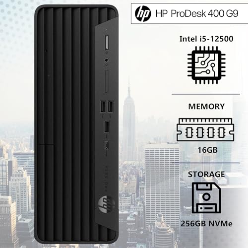 HP ProDesk 400 G9 SFF Intel Hexa Core i5-12500 (Beat i7-11700), 16GB RAM, 256GB NVMe, RJ-45, Wi-Fi 6, DP Port, HDMI, Keyboard & Mouse, W11P, Business Desktop