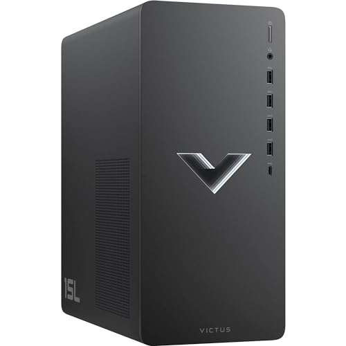 HP Victus 15L Gaming Desktop Computer Intel 16-Core i7-13700F 32GB RAM 1TB SSD GeForce RTX 4060 8GB Graphic USB-C Win11 Black + HDMI Cable
