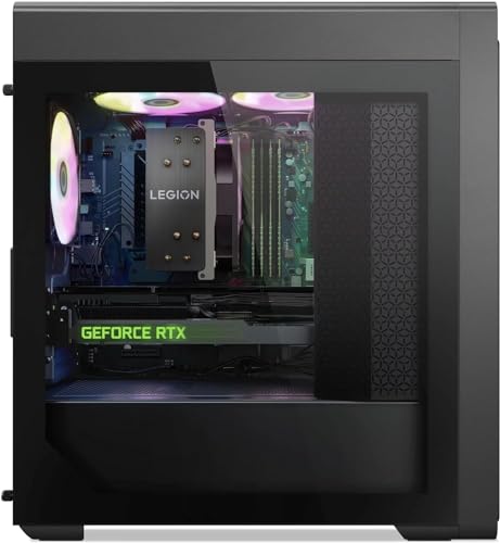 Lenovo 2024 Legion Tower 5 Gen 8 Gaming Tower Desktop Comupter, AMD Ryzen 7 7700 Processor, NVIDIA GeForce RTX 4070 Ti Super 16GB GDDR6X, 64GB DDR5 RAM, 2TB SSD, 2TB HDD, Windows 11 Pro
