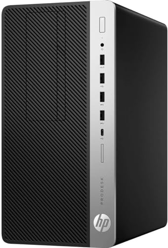 HP ProDesk 600 G4 MT Desktop Computer, Six-Core i5-8500, 16GB DDR4 RAM, 512GB SSD, AMD Radeon RX 550 4 GB, HDMI, Keyboard & Mouse, Windows 10 Pro (Renewed)