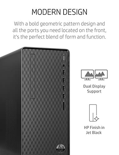 HP Newest Premium Desktop, AMD Ryzen 5 5600G Processor, 12 GB RAM, 512 GB SSD Storage, Windows 11 Pro, High Speed Performance, Computer, 8 USB Ports, for Business, Study, Videos, and Gaming