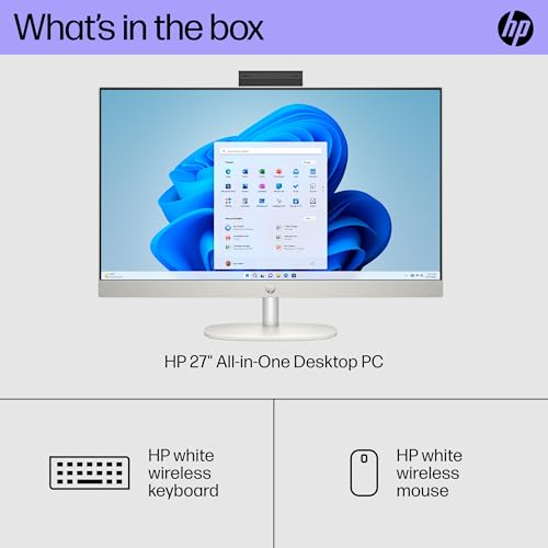 HP Newest 27 Ultra 7 Touchscreen Business All-in-One Desktop, 27" FHD Touchscreen, Intel Core Ultra 7 155U (Beats Intel i7-1355U), 32GB DDR5 RAM, 2TB SSD, Wireless KB & Mouse, Wi-Fi 6, Windows 11 Pro