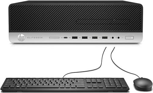 HP EliteDesk 800 G4 SFF Desktop PC, Core i7-8700 4.20GHz, 32GB DDR4, 512GB SSD,WiFi, Mouse and Keyboard,Bluetooth,Window 10 Pro (Renewed)