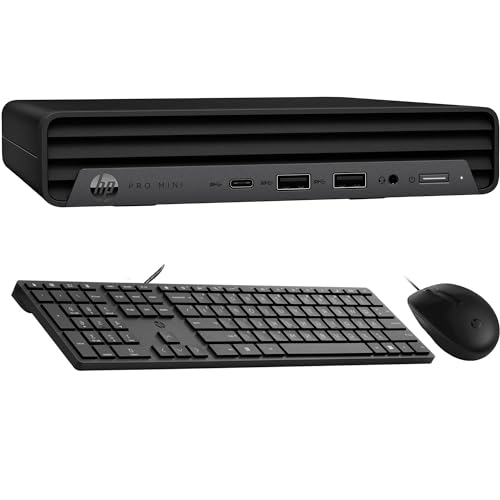 HP Pro Mini 400 G9 Business Mini Desktop Computer, Intel Hexa-Core i5-12500T (Beat i7-11700T), 16GB DDR4 RAM, 256GB PCIe SSD, WiFi 6, Bluetooth 5.2, Keyboard & Mouse, Windows 11 Pro, Tilsiy Cable