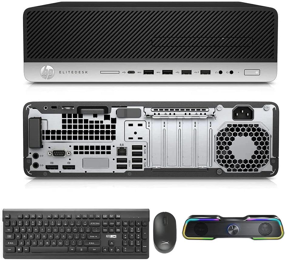 HP EliteDesk 800 G4 SFF Desktop PC, Core i7-8700 4.20GHz, 32GB DDR4, 512GB SSD,WiFi, Mouse and Keyboard,Bluetooth,Window 10 Pro (Renewed)