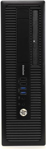 HP EliteDesk 800 G1 SFF Desktop PC with New 24" FHD Monitor and RGB Speakers PC Set, Core i5, 16GB RAM, 256GB SSD, 1TB HDD, Mouse & Keyboard, Wifi, Windows 10 Pro (Renewed)