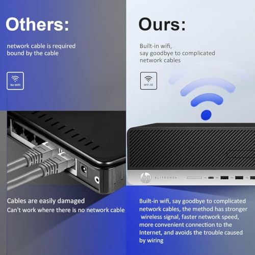 HP EliteDesk 800 G4 SFF Desktop PC, Core i7-8700 4.20GHz, 32GB DDR4, 512GB SSD,WiFi, Mouse and Keyboard,Bluetooth,Window 10 Pro (Renewed)