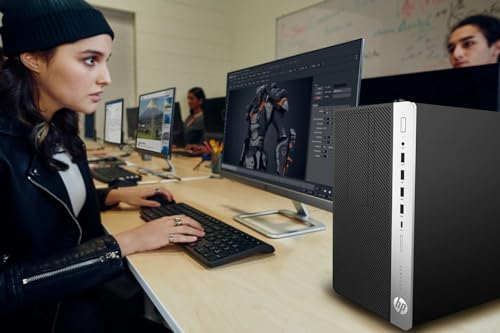HP ProDesk 600 G4 MT Desktop Computer, Six-Core i5-8500, 16GB DDR4 RAM, 512GB SSD, AMD Radeon RX 550 4 GB, HDMI, Keyboard & Mouse, Windows 10 Pro (Renewed)