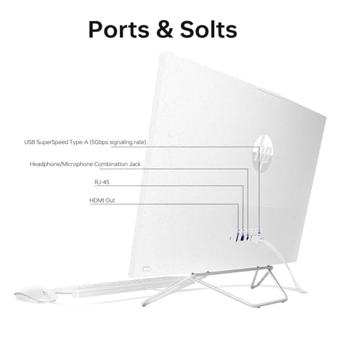 HP 27" FHD Touchscreen Ryzen 7 All-in-One Desktop, 27" FHD 1920 * 1080 Touchscreen, AMD Ryzen 7 5700U, 32GB DDR4 RAM, 2TB PCIe M.2 SSD, HDMI, Wired Keyboard&Mouse, Wi-Fi, Windows 11 Home, White