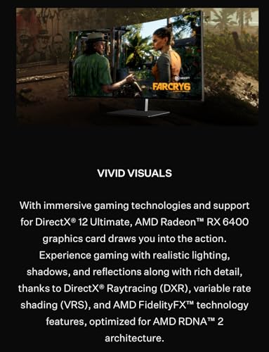 hp 2024 Victus Gaming Desktop PC | AMD 6-Core Ryzen 5600G Processor (Up to 4.4 GHz) | AMD Radeon RX6400 (with 4GB GDDR6, AMD RDNA 2) | Windows 11 (16GB RAM | 1TB SSD)