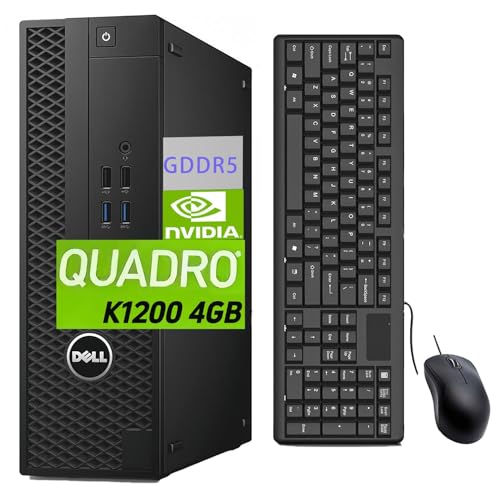 Dell Precision 3420 SFF Desktop Computer PC, NVIDIA Quadro K1200 4GB, Intel Core i5-6600U 3.3GHz Up to 3.9GHz, 16GB DDR4, 512GB SSD, 1TB HDD, Keyboard&Mouse, 4K Support, DP, HDMI, Win 10 Pro(Renewed)