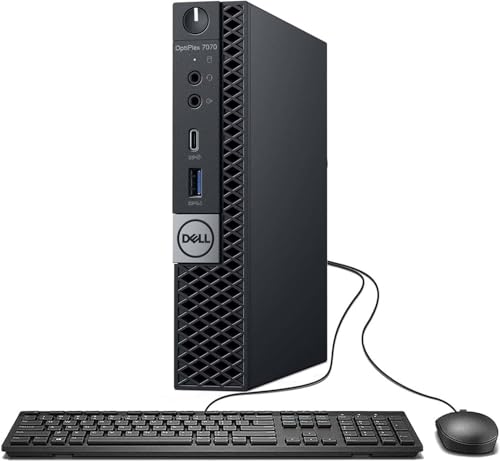 Dell Optiplex 7070 Micro Desktop Mini PC Intel Core i5-9500T 16GB RAM DDR4 256GB SSD, WiFi, Bluetooth, Keyboard & Mouse, Windows 10 Pro, Black (Renewed)