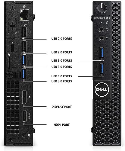 Dell OptiPlex 5050 Micro Form Factor Mini Desktop Computer PC Setup with 22" FHD Monitor Intel Core i5-7500T 16GB RAM 512GB SSD, Keyboard & Mouse, WiFi, Windows 10 Pro (Renewed)