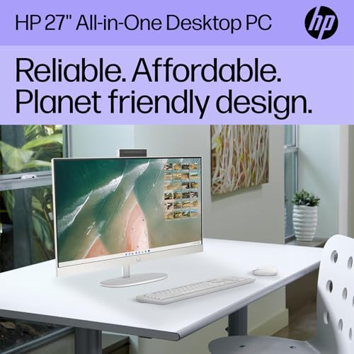 HP 2024 Newest All-in-One Desktop, 27" FHD Touchscreen, Intel Ultra 7-155U(12-core), Intel Graphics, 32GB DDR5, 1TB SSD, Adjustable Height, WiFi 6, Windows 11 Pro, Microsoft Office Lifetime License