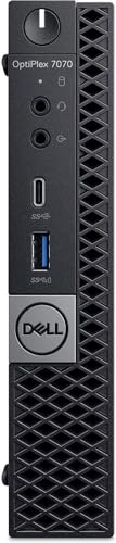 Dell Optiplex 7070 Micro Desktop Mini PC Intel Core i5-9500T 16GB RAM DDR4 256GB SSD, WiFi, Bluetooth, Keyboard & Mouse, Windows 10 Pro, Black (Renewed)