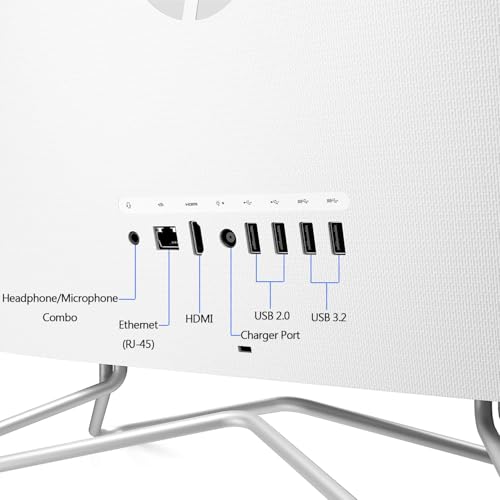 HP Newest All-in-one Computer | 21.5" FHD Anti-glare Display | 64GB RAM | 1.5TB SSD (1TB PCIe & P500 500GB External) | Intel Dual-Core Processor | Ethernet (RJ-45) | HDMI | Webcam | Windows 11 Pro