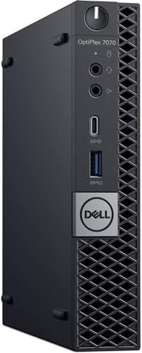 Dell Optiplex 7070 Micro Desktop Mini PC Intel Core i5-9500T 16GB RAM DDR4 256GB SSD, WiFi, Bluetooth, Keyboard & Mouse, Windows 10 Pro, Black (Renewed)
