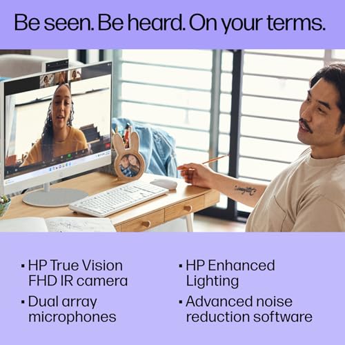 HP 2024 Newest All-in-One Desktop, 27" FHD Touchscreen, Intel Ultra 7-155U(12-core), Intel Graphics, 32GB DDR5, 1TB SSD, Adjustable Height, WiFi 6, Windows 11 Pro, Microsoft Office Lifetime License