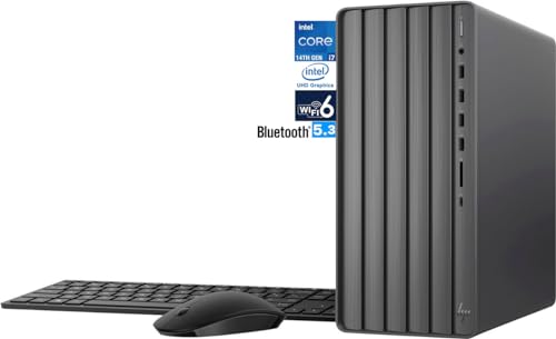 HP Envy High Performance Business Desktop PC (20-Core Intel i7-14700, 64GB RAM, 1TB PCIe SSD, Intel UHD 770, WiFi 6, BT 5.3, Wireless KYB & Mouse, Win11P) w/DKZ USB Port Expander