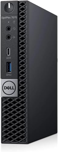 Dell Optiplex 7070 Micro Desktop Mini PC Intel Core i5-9500T 16GB RAM DDR4 256GB SSD, WiFi, Bluetooth, Keyboard & Mouse, Windows 10 Pro, Black (Renewed)
