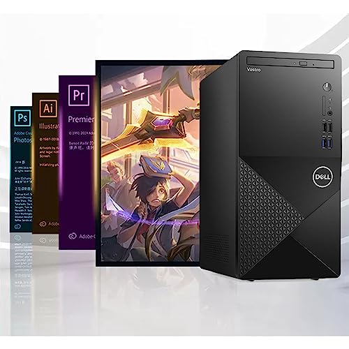 Dell Vostro 3910 Desktop Computer, 12th Gen Intel Core i5-12400 Processor, 32GB DDR4 RAM, 256GB PCIe SSD + 1TB HDD, Intel UHD Graphics 730, WiFi 6, DVD-RW, Display Port, HDMI, Windows 11 Pro (Renewed)