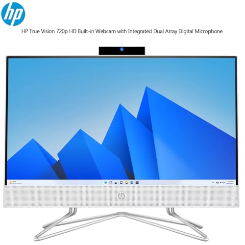 HP Newest All-in-one Computer | 21.5" FHD Anti-glare Display | 64GB RAM | 1.5TB SSD (1TB PCIe & P500 500GB External) | Intel Dual-Core Processor | Ethernet (RJ-45) | HDMI | Webcam | Windows 11 Pro