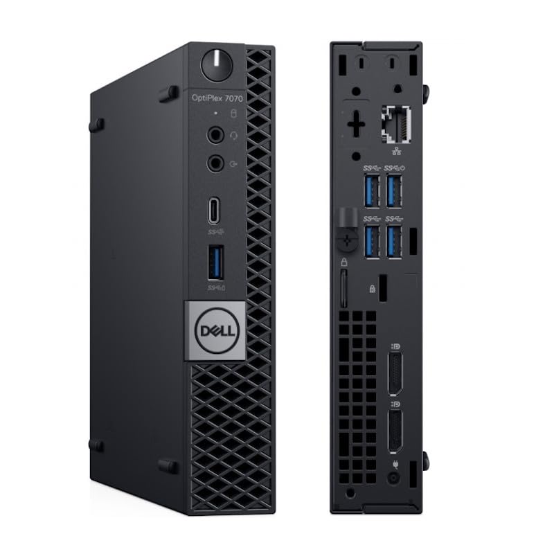 Dell Optiplex 7070 Micro Desktop Mini PC Intel Core i5-9500T 16GB RAM DDR4 256GB SSD, WiFi, Bluetooth, Keyboard & Mouse, Windows 10 Pro, Black (Renewed)