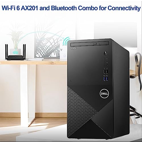 Dell Vostro 3910 Desktop Computer, 12th Gen Intel Core i5-12400 Processor, 32GB DDR4 RAM, 256GB PCIe SSD + 1TB HDD, Intel UHD Graphics 730, WiFi 6, DVD-RW, Display Port, HDMI, Windows 11 Pro (Renewed)