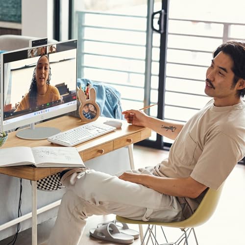 HP 27-inch Touchscreen All-in-One Desktop Computer - Office 2021 Lifetime License, Intel Ultra 7-155U, 16GB DDR5 RAM, 1TB SSD, Adjustable Height, WiFi 6, HD Webcam Windows 11 Pro, White