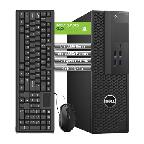 Dell Precision 3420 SFF Small Form Factor Desktop w/ K1200 Graphics Card 4GB, Quad Core i5-6th 3.9GHz, 16GB RAM, 256GB SSD, Wired Keyboard, Win10 pro(Renewed)