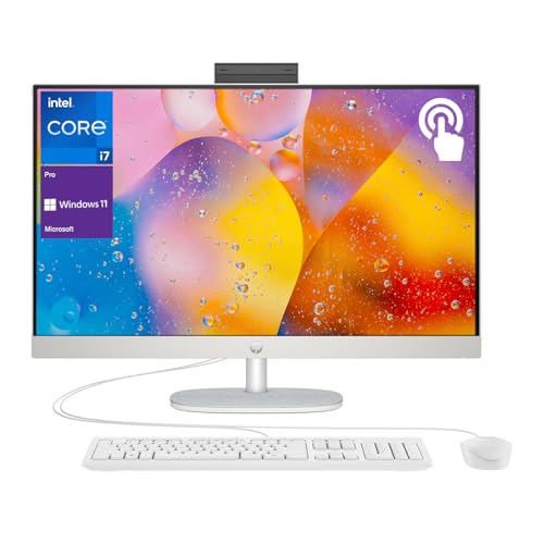 HP Essential Business All-in-One, 27" FHD Touchscreen, Intel Core i7-1355U, 32GB RAM, 1TB SSD, IR Camera, Wired Keyboard & Mouse, HDMI, RJ45, Wi-Fi 6, Windows 11 Pro, White