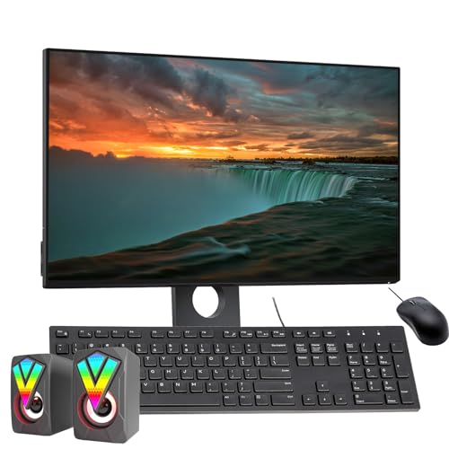 Dell OptiPlex 5050 Mini Desktop Computer with 22" FHD Monitor Bundle, PC Set, Intel Core i5-7500T Processor, 2.7-3.3GHz, 16GB RAM, 512GB SSD, DP Cable, RGB Keyboard, Mouse, Windows 10Pro (Renewed)