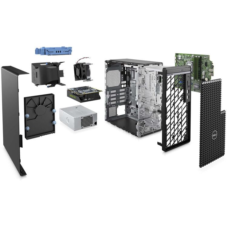 Dell 5000 Optiplex Tower Computer, Intel i7-12700K, 32GB RAM, 1TB NVMe SSD, AMD Radeon RX640 4GB, Mini-DisplayPort, USB-C, DVD-RW, Wi-Fi, BT, Windows 11 Pro, Black Desktop