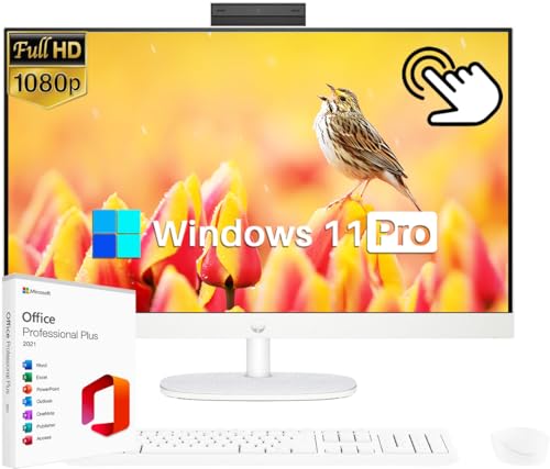 HP 27" FHD Touchscreen All-in-One Business Desktop, Intel 12-core Ultra 7 155U (Beats i7-1355U), 64GB DDR5, 4TB SSD, Wireless KB & Mouse, Wi-Fi 6, Windows 11 Pro & Microsoft Office Lifetime License