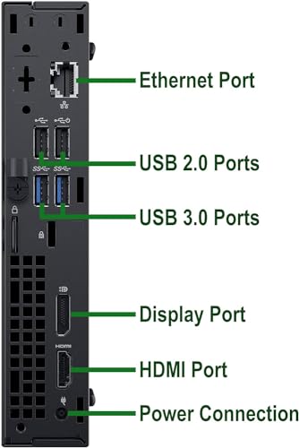 Dell OptiPlex 3060 Micro Form Factor PC Desktop with 23.8" FHD Monitor Bundle,PC Set, Intel Quad Core i5-8500, Up to 4.1GHz, 16GB RAM, 512GB SSD, DP Cable, Keyboard, Mouse, Windows 10Pro (Renewed)