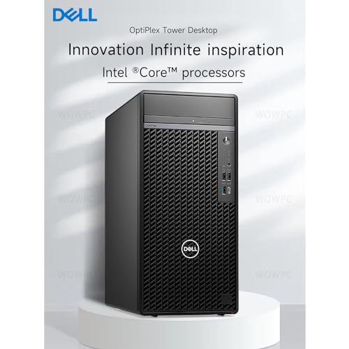 Dell OptiPlex 7000 Series Tower Business Desktop, Intel Core i7-12700, 64GB DDR5 RAM, 2TB PCIe SSD, DVD-RW, DisplayPort, Wired Keyboard & Mouse, Wi-Fi, Windows 11 Pro, Black
